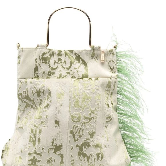 La Milanesa Brenda jacquard tote In Green - Picture 5 of 16
